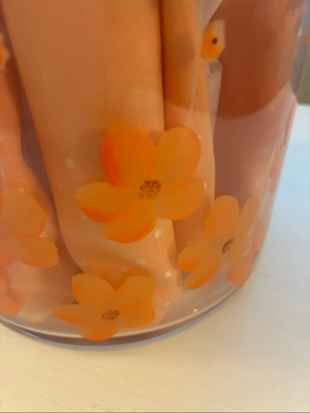 Spring Orange 6 Floral Napkin Set for Parties